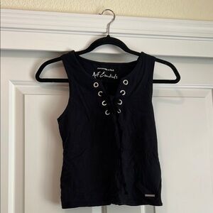 Abercrombie & Fitch Lace Up Crop Tank